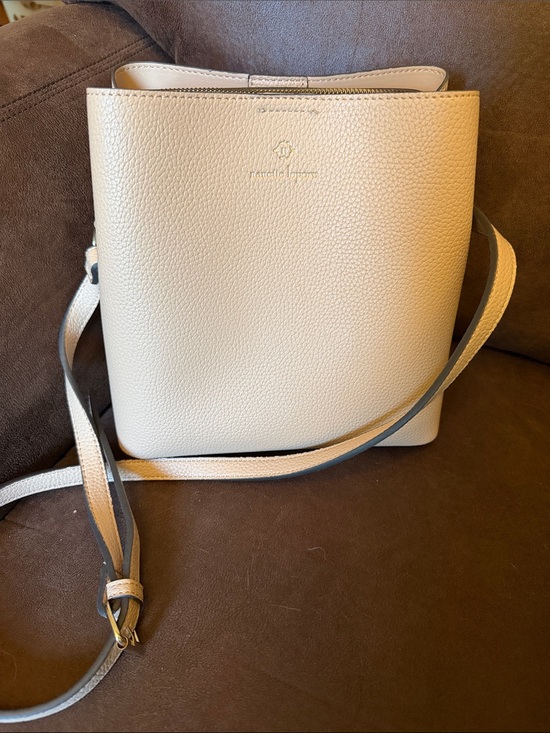 Nanette Lepore Handbags - Nanette Lepore Cream Pebbled Leather Crossbody